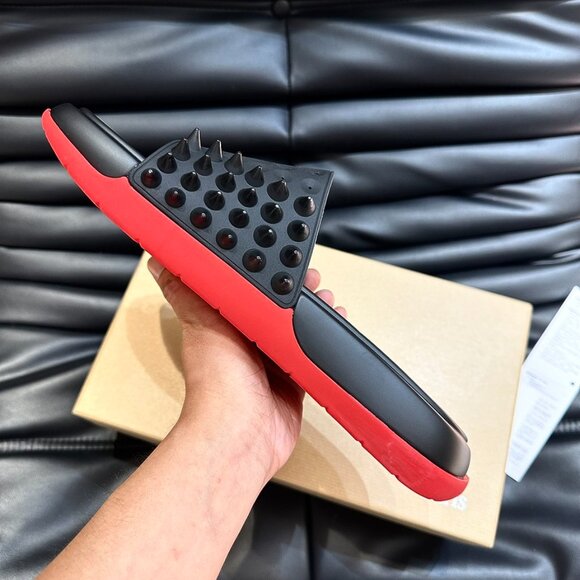 CHRISTIAN LOUBOUTIN RUBBER MULE SLIDE SANDALS MEN - Picture 6 of 9